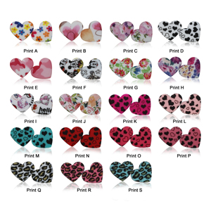 Nouvel Arrivage Perles en Silicone en Forme de Cœur pour la Dentition des Bébés, Perles Focales Libres pour la Fabrication de Stylos, Perles en Silicone Imprimées Cœur pour la Saint-Valentin - Product Image 3