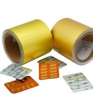 Rouleau de feuille d'aluminium pharmaceutique pour l'emballage de granulés et de poudres en sachets, utilisation pour l'emballage de médicaments