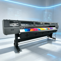 Nouvelle imprimante semi-automatique à solvant écologique Longfuture 3200 mm, 2 têtes d'impression haute vitesse, 480 dpi