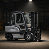 Chariot élévateur électrique d'entrepôt 60V à batterie lithium, 4 ou 5 tonnes, quatre roues, hauteur de levage 3m, zéro émission, certifié CE ISO, le plus vendu