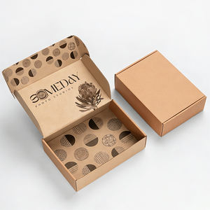 Boîtes d'expédition pliables personnalisées en carton ondulé pour emballages cadeaux - Product Image 2