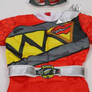 Bambini per Power <span class=keywords><strong>Rangers</strong></span> rosso Dino carica Cosplay tuta muscolare per la festa di carnevale di Halloween per i costumi Anime per bambini - Product Image 4
