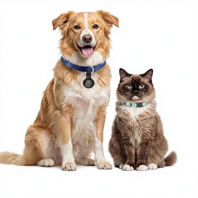 GPS Tracker Dog Smart Collar Real-Time Location Tracker No Monthly Fee & No SIM Card Works IOS Ultra-Slim IP68 Waterproof