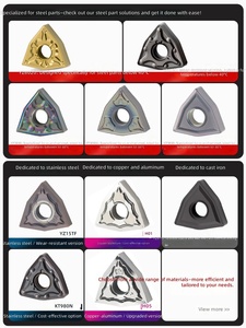 Plaquette de tournage extérieure triangulaire indexable ZHONGYI CNC en carbure pour acier inoxydable WNMG080404/08-MA - Product Image 4