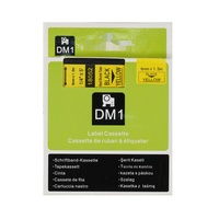 Ruban d'étiquetage compatible Dymo 18052, 6 mm, pour tube thermorétractable, étiquette de câble, noir sur jaune, pour imprimante Rhino 5200