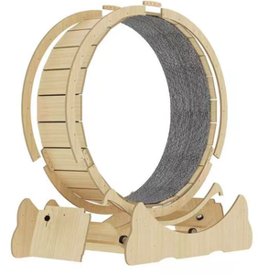 Solid Wood Interactive <b>Cat</b> Treadmill <b>Wheel</b> (FSC Wood) - Product Image 3