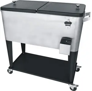 Outdoor 80QT Grote Ijzeren Metalen Party Drink Ice Koeler Winkelwagen