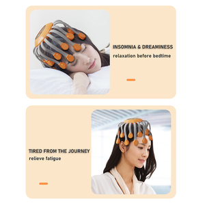 2024 mejorado Smart Tms vibración cuerpo completo relajación cuero cabelludo máquina de masaje de cabeza alivia la fatiga pulpo masajeador de cabeza eléctrico - Product Image 4