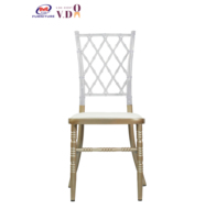 Mesas y sillas para eventos fiesta avec ceinture claire en gros pour chaise de fête événement chiavari chaises acryliques mixtes en acier inoxydable
