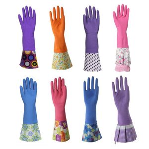 De manga larga cálido guantes de goma hogar ropa guantes lavado plato guantes de látex <span class=keywords><strong>ama</strong></span> de casa necesario - Product Image 5
