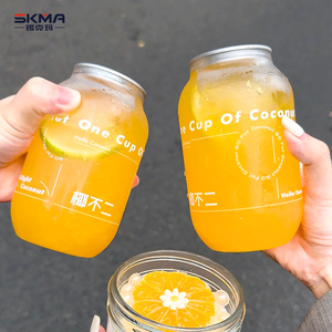 Nhà Máy Bán Buôn Dùng Một Lần Vật Nuôi Lon Biểu Tượng Tùy Chỉnh Trong Suốt Lon Bong Bóng Trà Nước Trái Cây Cà Phê Soda Nhựa Lon - Product Image 3