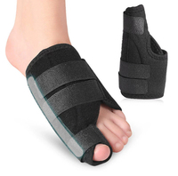 Correcteur d'hallux valgus respirant en tissu composite éponge, multi-bandes réglables, avec support en PP et redresseur d'orteils