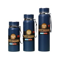 Thermos intelligent en acier inoxydable avec affichage numérique de la température LED, 1L, pour l'extérieur, bouteille d'eau à boire directement, 6-12
