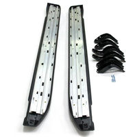 Marchepieds latéraux noirs en alliage d'aluminium au design tendance pour Toyota Prado FJ150 2010-2015
