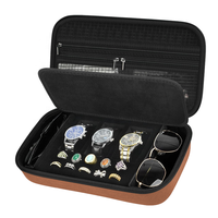 Étui de transport portable et résistant à l'eau CNCY en EVA avec fermeture éclair pour lunettes, colliers, bagues et bracelets