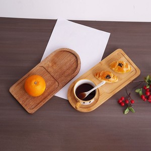 Meikehui Wooden Serving <b>Tray</b> Natural Color Simple Style For <b>Tea</b> Coffee Dessert Breakfast Use - Product Image 1