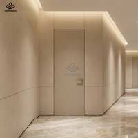 Portes encastrées en aluminium à texture bois, portes intérieures en bois intégrées sans cadre, porte secrète invisible pour pièce