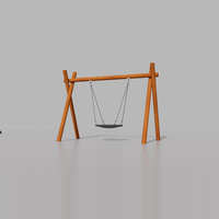 Ensemble de balançoires commerciales avec toboggan pour enfants, équipement de terrain de jeu extérieur conçu pour les écoles, les parcs, les centres de villégiature et les garderies