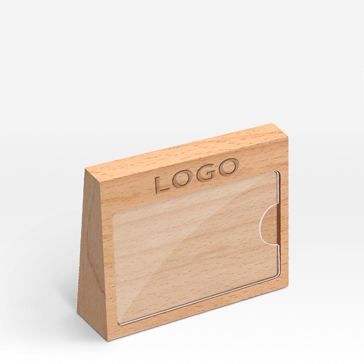 Wood Tag Display Stand Countertop Tag Display Rack Price Tag Display Holder With Customized Logo — view 2