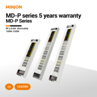 Driver LED dimmable à sortie unique AC-DC 200W 12V 16.7A à gradation multi-niveaux pour caisson lumineux intérieur, certifié CE, garantie 5 ans
