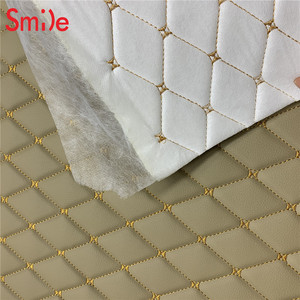 Cuir en éponge PVC pour le rembourrage des sièges de voiture, matériau de revêtement, tapis de sol de voiture 3D 5D, cuir à grain diamant - Product Image 5