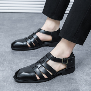 Produits tendances 2025, chaussures plates de qualité originale, sandales de luxe pour hommes, chaussures Oxford, chaussures en cuir véritable personnalisées - Product Image 3