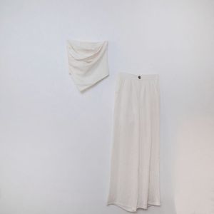 Conjunto <span class=keywords><strong>de</strong></span> pantalones largos holgados para mujer nuevos hechos a medida <span class=keywords><strong>de</strong></span> alta calidad en otoño sin diseño <span class=keywords><strong>de</strong></span> correas para los hombros 5607PCT - Product Image 2