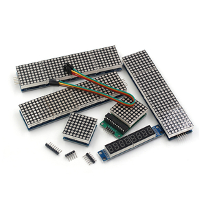 MAX7219 <span class=keywords><strong>Module</strong></span> de commande d'affichage Nixie 8 bits Carte <span class=keywords><strong>pilote</strong></span> LED 4-en-1 avec lumière de différentes couleurs Connectivité de ligne 5P - Product Image 1