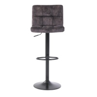 Tabourets de bar pivotants au design moderne, cadre en métal, hauteur réglable, tissu en velours, utilisation en salle à manger, en extérieur, à l'hôtel, dans le salon, durables et stables