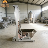 Carretilla Elevadora Neumática de Acero Inoxidable 304 de 200 kg con Función de Inclinación para Transferencia de Materiales de Grado Alimenticio