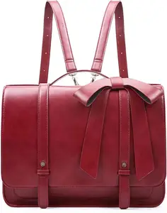 China supplier Laptop Messenger Briefcase Women Vintage Bag Ladies Satchels Backpack with Bow latest purses and handbags