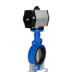 Задвижка дисковая межфланцевая PN16 10 дюймов, высокотемпературная, с PTFE-уплотнением, из нержавеющей стали 304, пневматическая, для масла и воды - Product Image 4