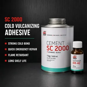 Adhesivo de Vulcanización en Frío SC2000 para Reparación de Neumáticos, Adhesivo de Unión de Caucho Negro de 690 ml para Reparación de Bandas Transportadoras - Product Image 1