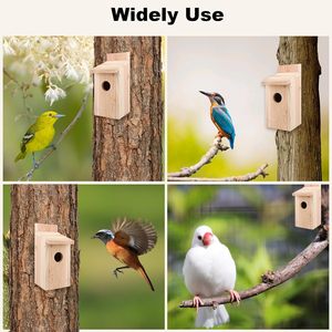 Best Verkopende Hoge Kwaliteit Outdoor Opknoping Houten Vogelhuis Hoge Kwaliteit Milieubescherming Hout Vogelhuis - Product Image 5