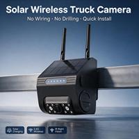 Sistema de Cámara Inalámbrica Solar para Camiones, Directo de Fábrica, Sin Cables, Montaje Magnético, IP67 Impermeable, Visión Nocturna IR, 1080P HD, APP
