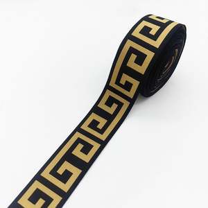 Fournisseur de bande élastique en nylon jacquard avec logo personnalisé imprimé, revêtement réfléchissant, pour chaussures, transfert thermique, broderie - Product Image 3