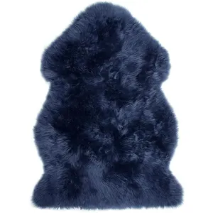 High quality Wholesale Fluffy Long Hair Real sheep hide rug and icelandic sheepskin rug for livingroom