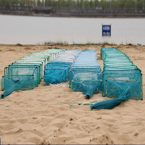 Vietnam Filipinas Fyke Net Trampa para peces larga Trampa para cangrejos 37 cm <span class=keywords><strong>X</strong></span> 23 cm <span class=keywords><strong>X</strong></span> 9,5 M Longitud con manguera de Pvc - Product Image 6
