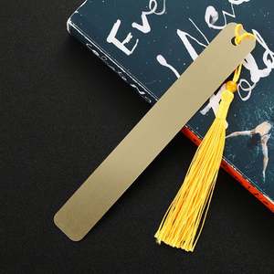 Marcapáginas de Metal con Logotipo Personalizado al por Mayor de Fábrica China, Marcapáginas de Metal Chapado en Oro y Plata con Borlas - Product Image 4