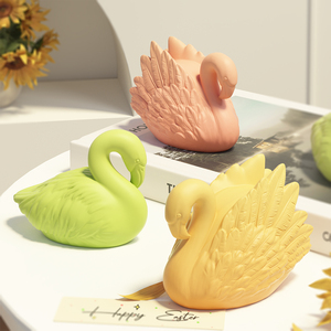 قالب شمع للعلاج العطري DM1120 ثلاثي الأبعاد على شكل فلامنغو، قالب سيليكون يمكنك صنعه بنفسك لتزيين المنزل بالجبس والخرسانة على شكل حيوانات - Product Image 2