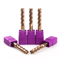 Fraise à queue carrée en carbure de tungstène massif CNC HRC55 à 4 cannelures, diamètre 12 mm, outils de fraisage pour acier inoxydable