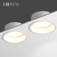 Mini Spot lumineux de plafond Ultra mince IP44 SMD 5W 7W pour magasin, lumière LED encastrée
