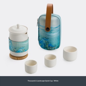 Taza de Cerámica para Preparar Té con Tapa y Filtro, Separador de Té y Agua, Caja de Regalo, Nuevo Estilo Chino, Inspirado en Ríos, para Maestros y Padres - Product Image 4