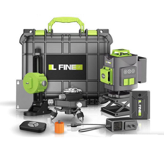 Self Leveling Multi Line Laser Nivel 360 Degree Cross Line 12 Lines Green Beam 3D Laser Level for Tiling Construction