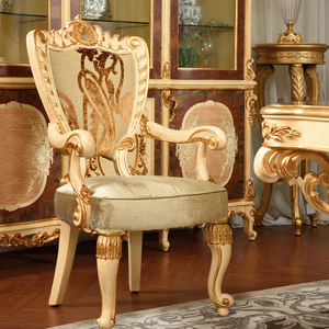 โต๊ะรับประทานอาหารสไตล์บาร็อคสไตล์อิตาลีโบราณพร้อมเก้าอี้และตู้รับประทานอาหาร100% ไม้เนื้อแข็งชุดโต๊ะอาหารหรูหราสไตล์อิตาลี - Product Image 2