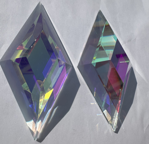 Série DB RB, biseaux <span class=keywords><strong>de</strong></span> porte dichroïques, biseaux étoilés personnalisés, verre facetté irisé arc-en-ciel, verre teinté biseauté, carreaux <span class=keywords><strong>de</strong></span> verre chanfreinés - Product Image 3