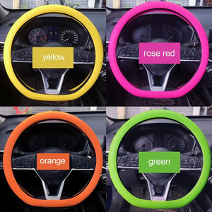 Funda de silicona para volante de coche, antideslizante, absorbente del sudor, universal, para las cuatro estaciones, delgada, suave, de 33-42 cm. - Product Image 2