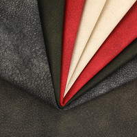 Bon Prix 75% polyester 25% PU Tissu Manteau De Fourrure En Cuir Végétalien En Gros Faux Pu Cuir Tissu pour Sac De Messager