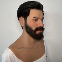 Masques en silicone souple élastique de haute simulation, fabriqués à la main en usine, pour jeunes hommes, masque réaliste pour Halloween, cosplay, masque de film