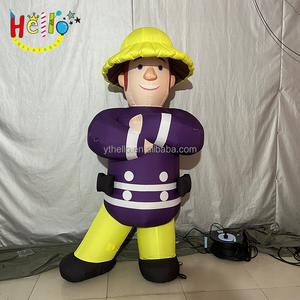 Pompier géant gonflable personnalisé, personnages de dessins animés géants gonflables pour pompier, pour la promotion et la propagande - Product Image 6